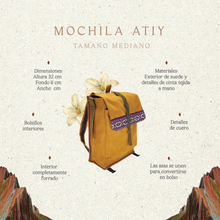 Cargar imagen en el visor de la galería, Bolso Mochila Atiy mediano